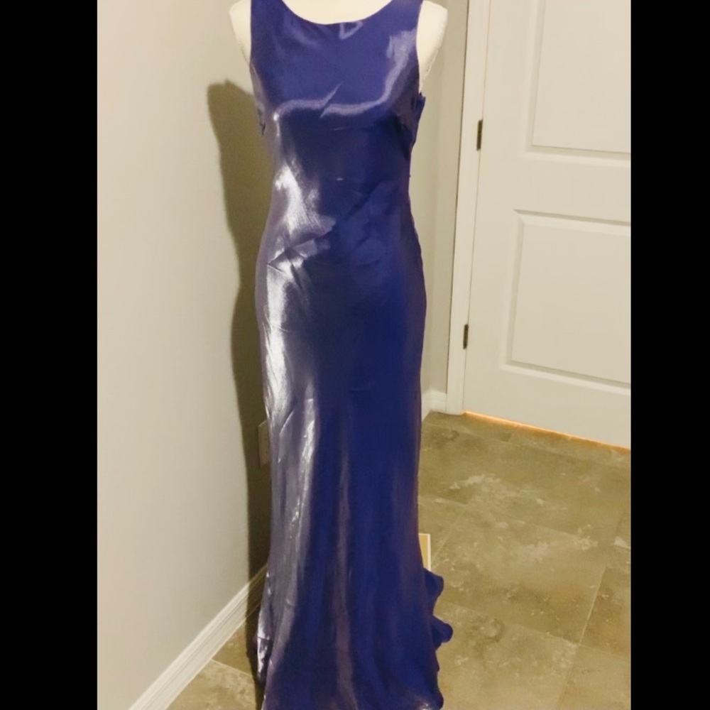 IRIDESCENT LONG LAVENDER FORMAL DRESS, SIZE 7